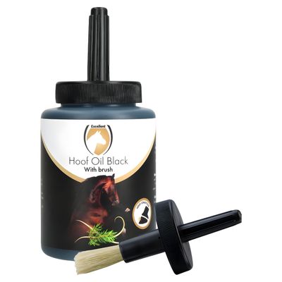 Excellent Horse Hoof Oil Black (mit Bürste)