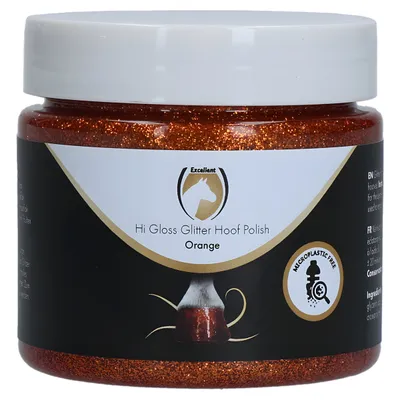 Excellent Horse Hi Gloss Glitter Huflack orange 150 ml Excellent Horse Hi Gloss Glitter Huflack orange 150 ml