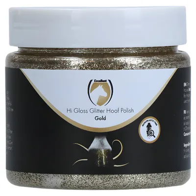 Excellent Horse Hi Gloss Glitter Huflack gold 150 ml Excellent Horse Hi Gloss Glitter Huflack gold 150 ml