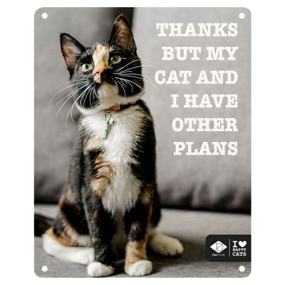 D&D Schild I Love Happy Cats "Other plans"