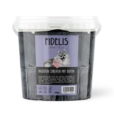 FIDELIS Insekten Streifen mit Biotin (500g-Eimer)