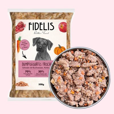 FIDELIS Schwein mit Kürbis, Karotte und Blaubeeren (500g) gefroren