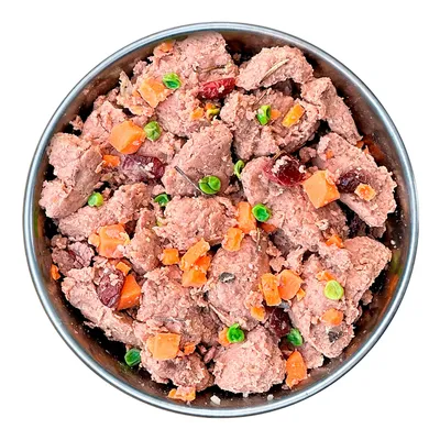 FIDELIS Ente mit Süßkartoffel, Birne und Blaubeeren (400g) gefroren FIDELIS Ente mit Süßkartoffel, Birne und Blaubeeren (400g) gefroren