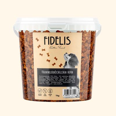 FIDELIS Trainingsknöchelchen Huhn (1kg-Eimer)