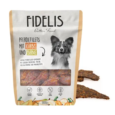FIDELIS Pferdefilets mit Kürbis und Birne (100g) FIDELIS Pferdefilets mit Kürbis und Birne (100g)