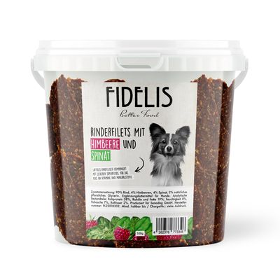 FIDELIS Rinderfilets mit Himbeeren und Spinat (500g-Eimer)