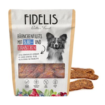 FIDELIS Hähnchenfilets mit Blaubeeren und Kranbeeren (100g)