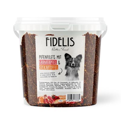 FIDELIS Putenfilets mit Granatapfel und Süßkartoffel (500g Eimer)