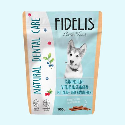 FIDELIS Vitalkaustange Kaninchen mit Blaubeeren und Kranbeeren (150g)