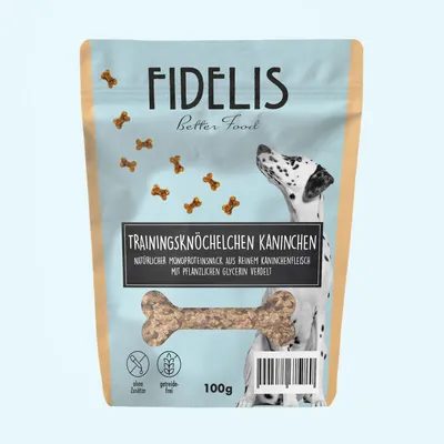 FIDELIS Trainingsknöchelchen Kaninchen (100g) FIDELIS Trainingsknöchelchen Kaninchen (100g)