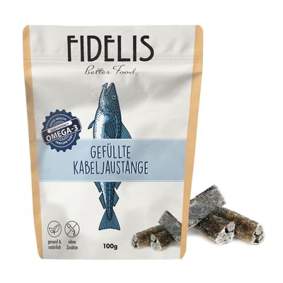FIDELIS *gefüllte Kabeljauhautstange (100g)