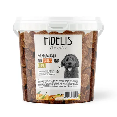 FIDELIS Pferdeburger mit Kürbis und Birne (1kg-Eimer) FIDELIS Pferdeburger mit Kürbis und Birne (1kg-Eimer)
