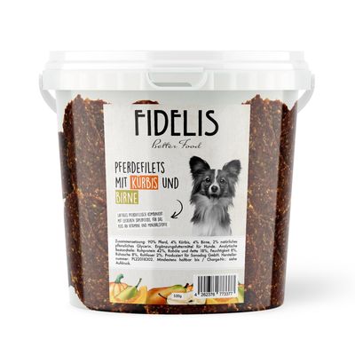 FIDELIS Pferdefilets mit Kürbis und Birne (500g Eimer)