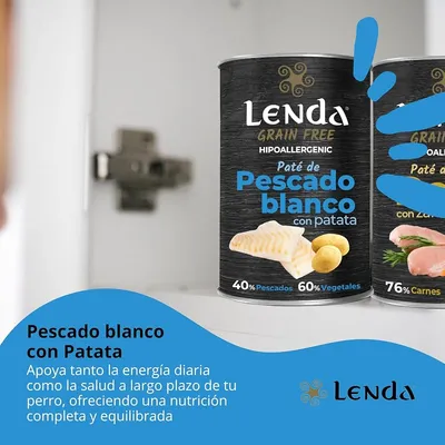 Lenda Paté para Perros Pescado Blanco con Patatas
