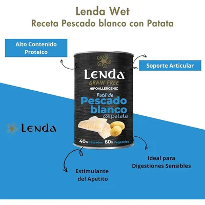 Lenda Paté para Perros Pescado Blanco con Patatas