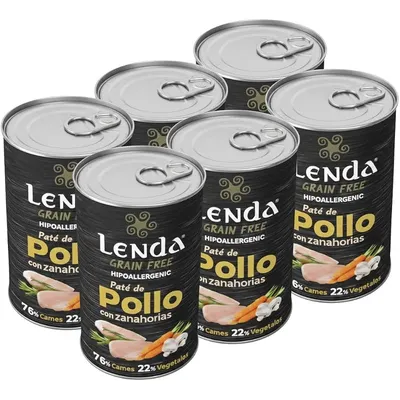 Lenda Paté para Perros Pollo con Zanahorias Sin Cereales