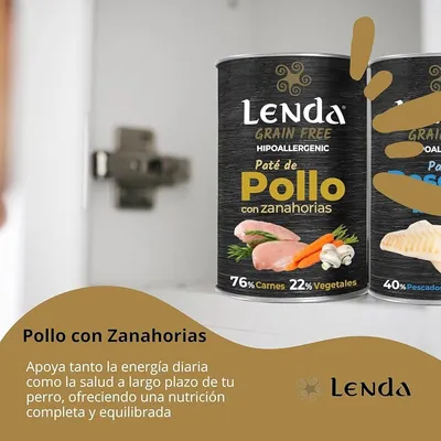 Lenda Paté para Perros Pollo con Zanahorias Sin Cereales