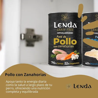 Lenda Paté para Perros Pollo con Zanahorias Sin Cereales