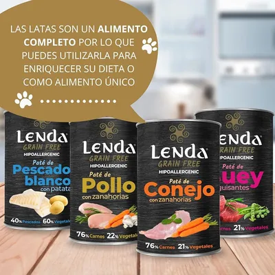 Lenda Paté para Perros Pollo con Zanahorias Sin Cereales Lenda Paté para Perros Pollo con Zanahorias Sin Cereales