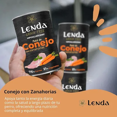 Lenda Paté para Perros Conejo con Zanahorias Sin Cereales