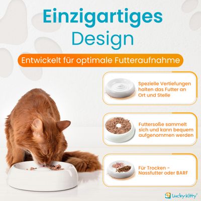 Lucky-Kitty Katzennapf Keramik Premium-Qualität