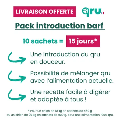 QRU - Repas BARF chien – Poulet Intro