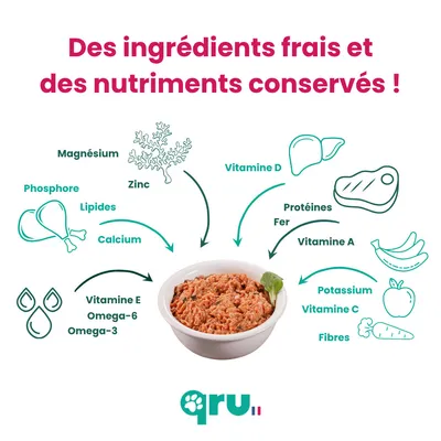 QRU - Repas BARF chien – Poulet Intro QRU - Repas BARF chien – Poulet Intro