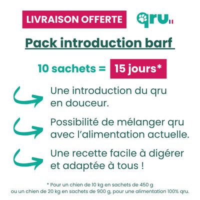 QRU - Repas BARF chien – Poulet Intro