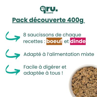 QRU - Repas complet chien – Pack découverte