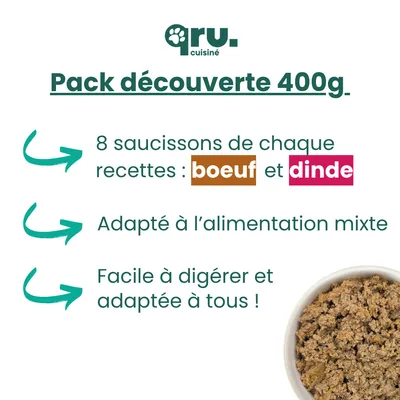 QRU - Repas complet chien – Pack découverte QRU - Repas complet chien – Pack découverte