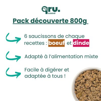 QRU - Repas complet chien – Pack découverte
