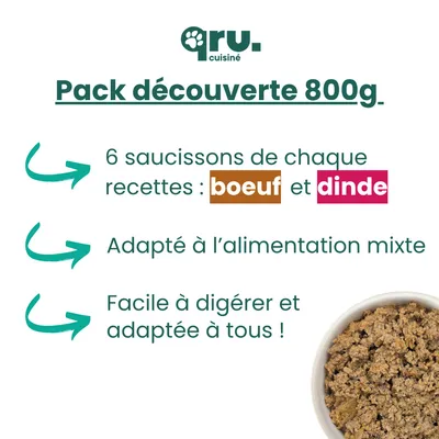 QRU - Repas complet chien – Pack découverte