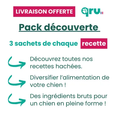 QRU - Repas BARF chien – Pack découverte QRU - Repas BARF chien – Pack découverte