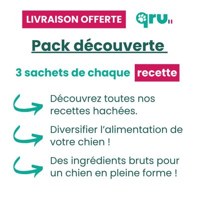 QRU - Repas BARF chien – Pack découverte