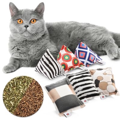 Canadian Cat Company Spielkissen Set 3x Schmusekissen & 3x Mini Pyramiden