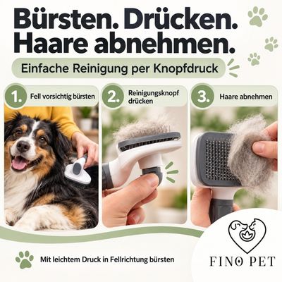 3er Set mit verschiedenen Hundebürste Katzenbürste