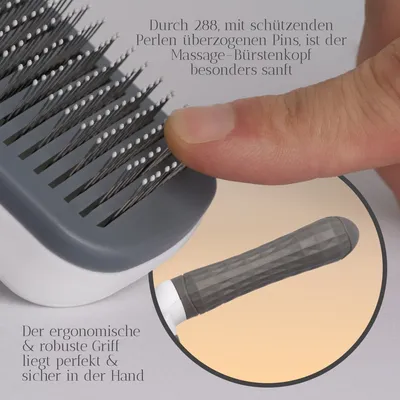 3er Set Hundebürste Katzenbürste XL Fusselrolle und Zeckenzange