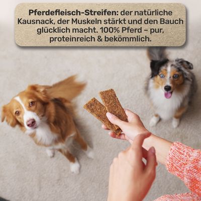 BluePet Pferdefleisch-Streifen für Hunde