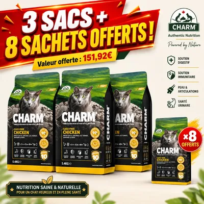 CHARM Croquettes Poulet Fermier pour Chat - Sans Céréales CHARM Croquettes Poulet Fermier pour Chat - Sans Céréales