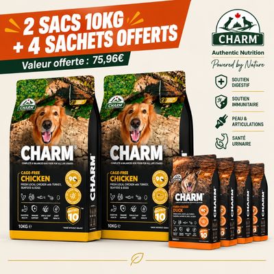 CHARM Croquettes Poulet Fermier pour Chien - Sans Céréales