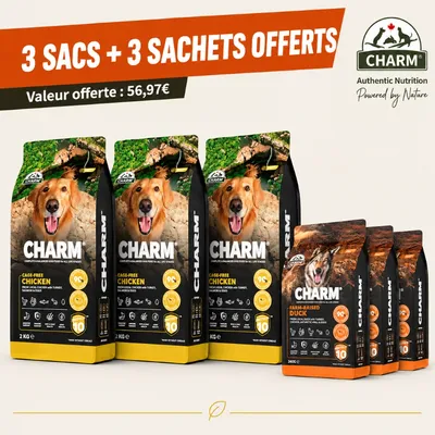 CHARM Croquettes Poulet Fermier pour Chien - Sans Céréales CHARM Croquettes Poulet Fermier pour Chien - Sans Céréales