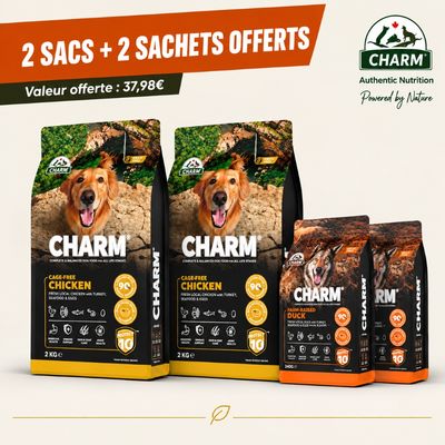 CHARM Croquettes Poulet Fermier pour Chien - Sans Céréales