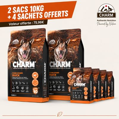CHARM Croquettes Canard Fermier pour Chien - Sans Céréales