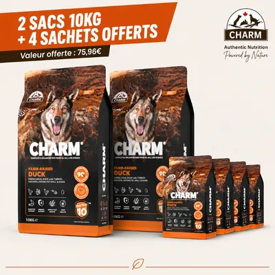 CHARM Croquettes Canard Fermier pour Chien - Sans Céréales CHARM Croquettes Canard Fermier pour Chien - Sans Céréales