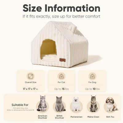 HausPets Caseta Gato Semiabierta 43cm, Funda Lavable, Marco PVC HausPets Caseta Gato Semiabierta 43cm, Funda Lavable, Marco PVC