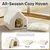 HausPets Caseta Gato Semiabierta 43cm, Funda Lavable, Marco PVC HausPets Caseta Gato Semiabierta 43cm, Funda Lavable, Marco PVC