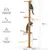 HausPets Árbol Gato Pared 205cm, Giratorio 360°, Altura Ajustable, Yute HausPets Árbol Gato Pared 205cm, Giratorio 360°, Altura Ajustable, Yute