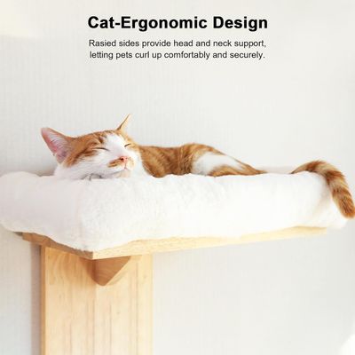HausPets Estante Pared Gato 2 Plataformas, Percha Madera Hevea