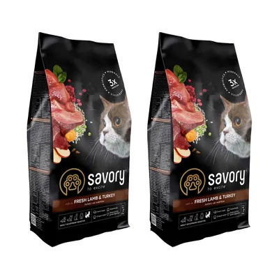 Savory Trockenfutter für sensible Katzen mit Lamm & Pute