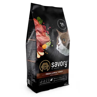 Savory Trockenfutter für sensible Katzen mit Lamm & Pute
